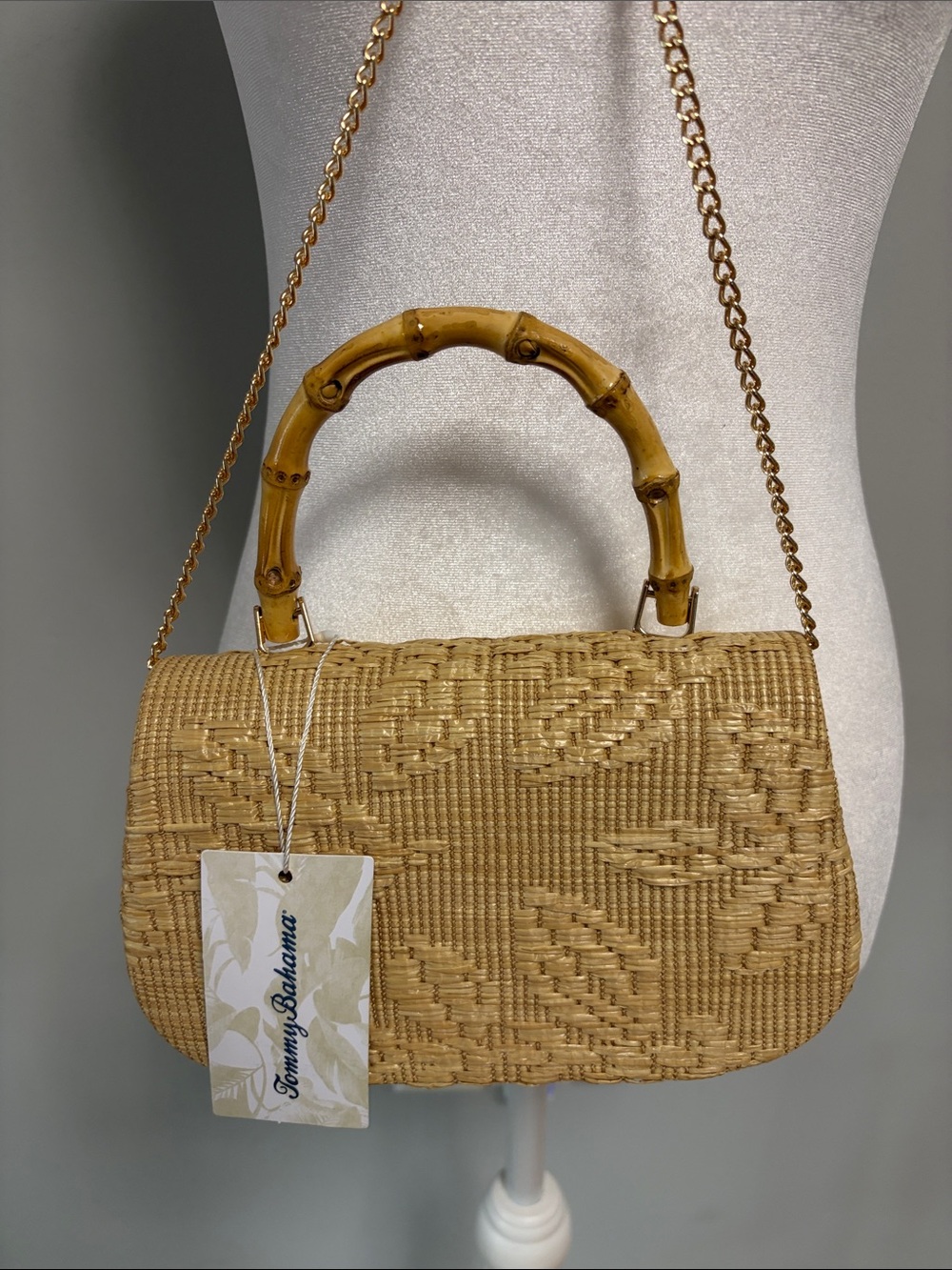 NWTโ Tommy Bahama Natural Woven Straw Clutch Crossbody AZ10345